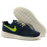 Nike Roshe Run pour Femme Dark Bleu Blanc Vert Roshe Run Solde Running Shoes