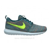 Nike Flyknit Roshe run Light Blue-Orange Nike Rosh Run Femme Chaussures De Basket