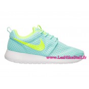 Nike Flyknit Roshe run Light Blue-Orange Nike Rosh Run Femme Chaussures De Basket