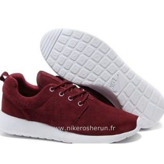Nike Roshe Run pour Homme Dark Rouge Blanc Nike Roshe Run Grise Nouveau Crampon