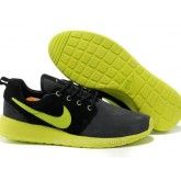 Nike Roshe Run pour Homme Noir Grise Vert Nike Roshe Run Soldes Nouveau Crampon