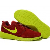 Chaussures Nike Roshe Run Femme Rouge Vert Brest Chaussure Requin