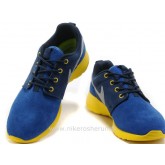 Chaussures Nike Roshe Run Suede Femme Bleu Jaune Rosh Run Elite Vintage