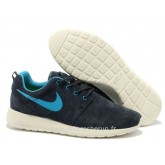 Chaussures Nike Roshe Run Homme Noir Bleu Blanc Roshe Run Bleu Chaussures Montantes