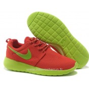Chaussures Nike Roshe Run Mesh Femme Orange Vert Roshe Run Nike Chaussure Requin