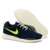 Chaussures Nike Roshe Run Homme Bleu Marine Blanc Roshe Run Noir Grossiste Chaussure