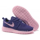 Nike Roshe Run pour Femme Pourpre Rose Mesh Roshe Run Rose Et Noir Montre Running